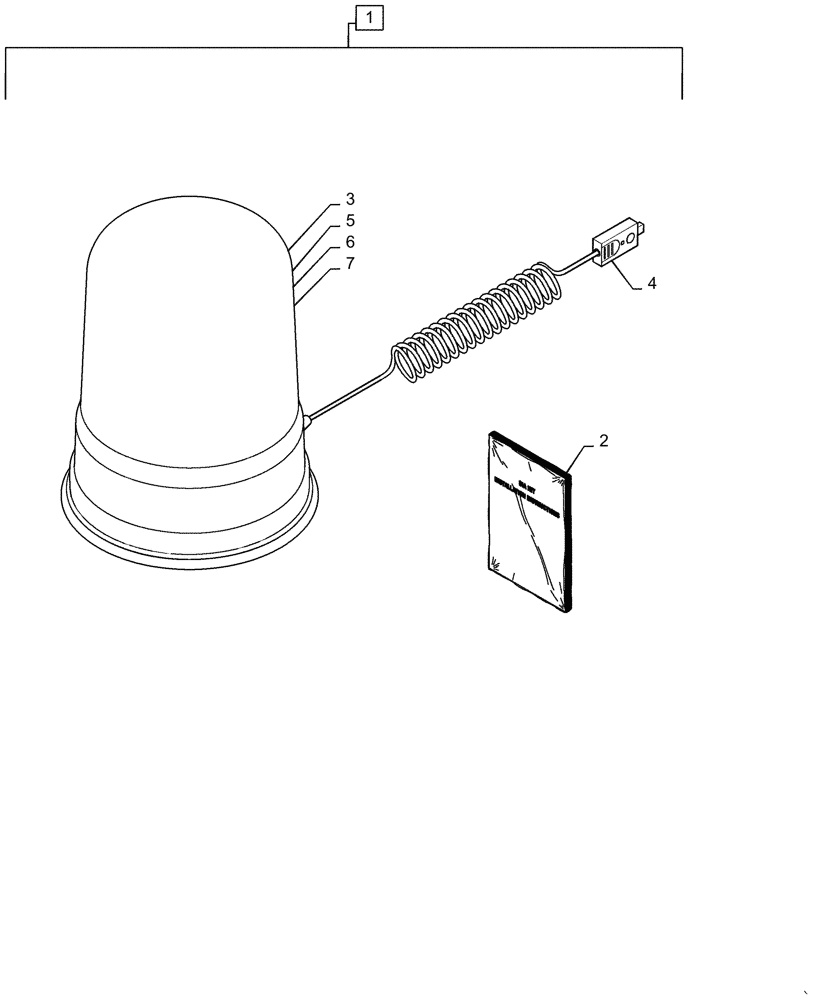 Схема запчастей Case SV250 - (88.055.01) - DIA KIT, BEACON (88) - ACCESSORIES