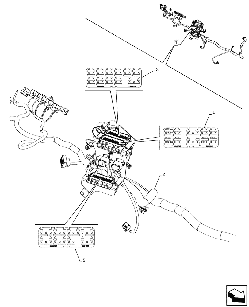 Схема запчастей Case 580N EP - (90.108.038) - DECAL, CAB, POWERSHUTTLE, TRANSMISSION, RIGHT SIDE, CONSOLE, FUSE, RELAY (90) - PLATFORM, CAB, BODYWORK AND DECALS