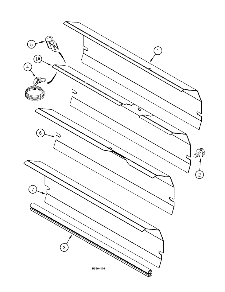 Схема запчастей Case 580L - (9-066) - BAFFLE PLATE AND SEALS WITHOUT AIR CONDITIONING (09) - CHASSIS/ATTACHMENTS