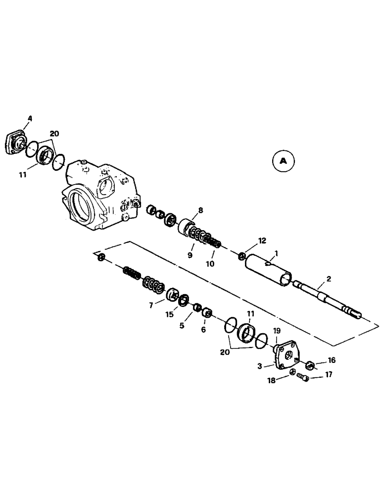 Схема запчастей Case 221B - (8-36) - HIGH PRESSURE PUMP - SELECTOR, 121B DAH1215912-DAH1216843 / 221B DAH2215913-DAH2216858 (08) - HYDRAULICS