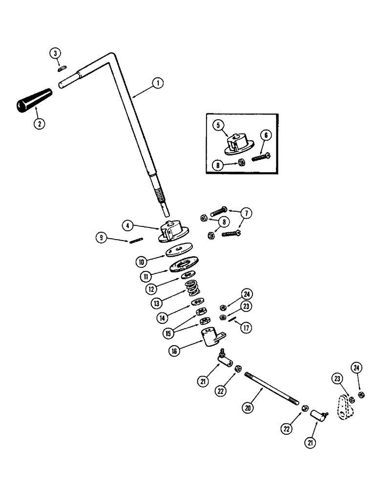 Схема запчастей Case 580B - (102) - UPPER THROTTLE LINKAGE, (188) SPARK IGNITION ENGINE (03) - FUEL SYSTEM