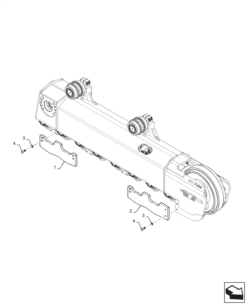 Схема запчастей Case 2050M LT PAT - (48.134.010) - VAR - 784120 - ROCK GUARD LT (48) - TRACKS & TRACK SUSPENSION