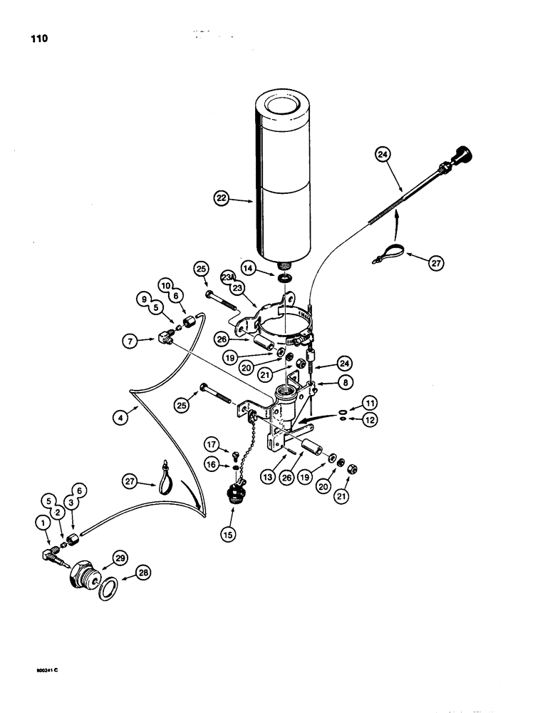 Схема запчастей Case 1835 - (110) - COLD START AID (04) - ELECTRICAL SYSTEMS