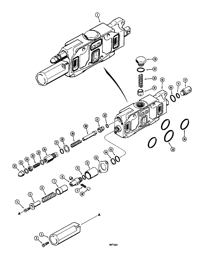 Схема запчастей Case 750 - (268) - D42435 LOADER LIFT SECTION (07) - HYDRAULIC SYSTEM