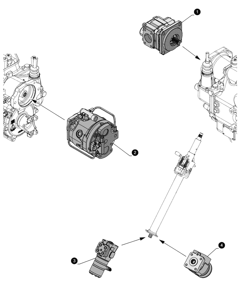 Схема запчастей Case 580N - (05.100.045) - MAINTENANCE PARTS - PUMPS (05) - SERVICE & MAINTENANCE