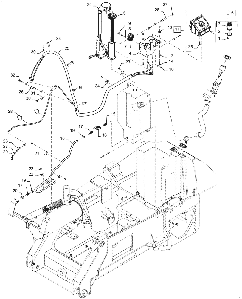 Схема запчастей Case 2050M XLT PAT - (10.500.010) - DEF/ADBLUE™ LINES (10) - ENGINE