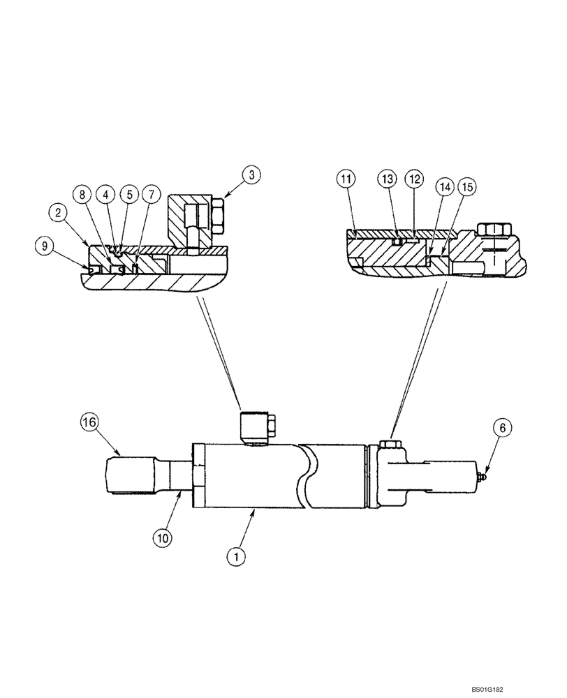 Схема запчастей Case 40XT - (08-17) - CYLINDER - LOADER BUCKET, NA, BSN JAF0374549 , EUROPE, BSN JAF0348068 (08) - HYDRAULICS