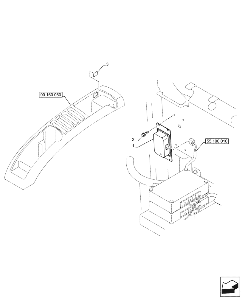 Схема запчастей Case CX750D RTC - (55.510.010) - CONVERTER (55) - ELECTRICAL SYSTEMS