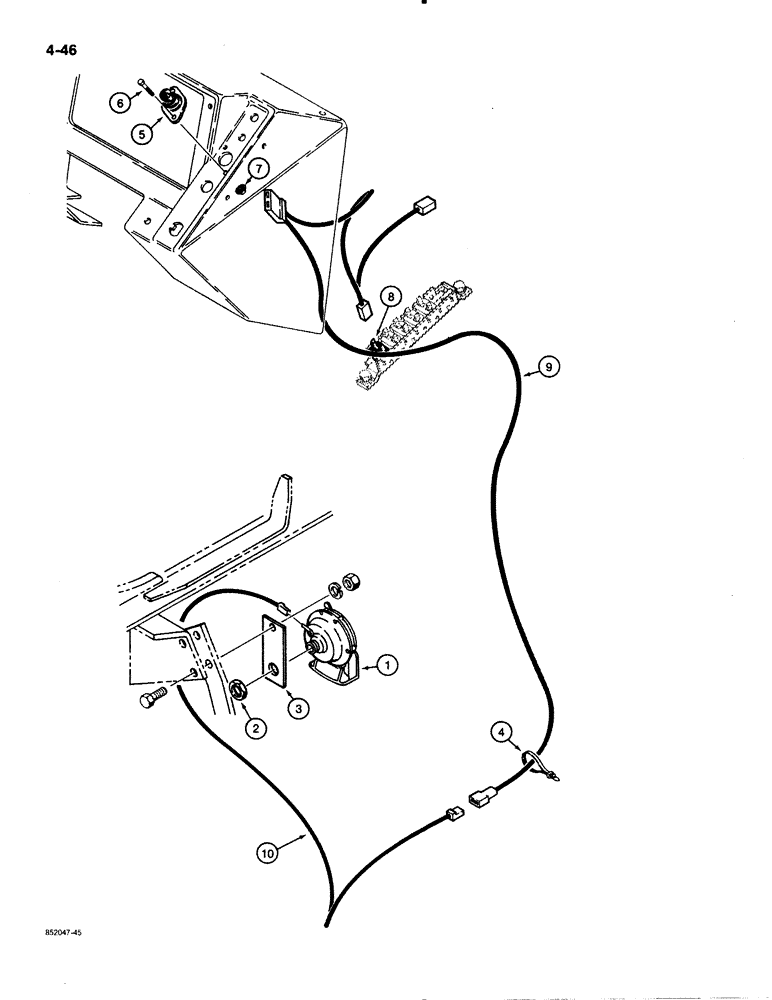 Схема запчастей Case 480E LL - (4-46) - HORN (04) - ELECTRICAL SYSTEMS