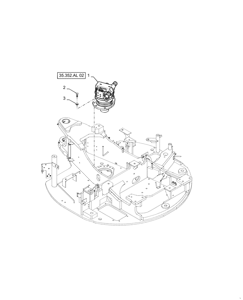 Схема запчастей Case CX31B - (35.352.AL[01]) - MOTOR INSTALL, SWING (35) - HYDRAULIC SYSTEMS