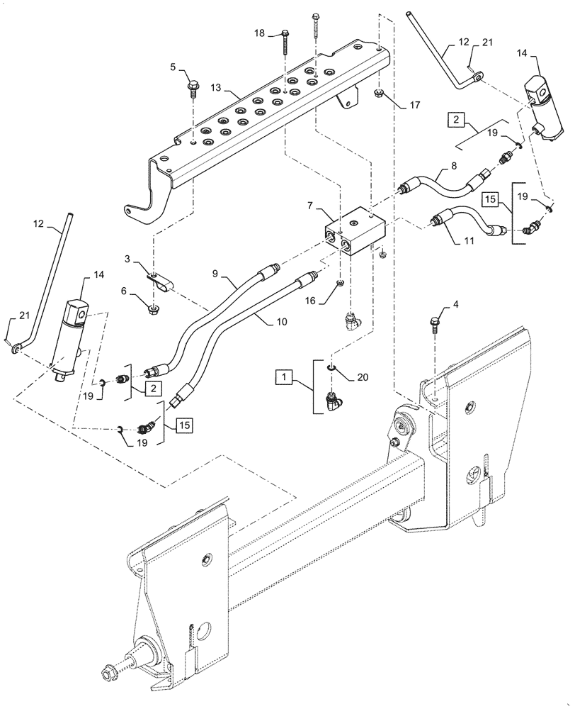 Схема запчастей Case TR320 - (35.734.AH[06]) - STANDARD, HYDRAULIC COUPLER (35) - HYDRAULIC SYSTEMS