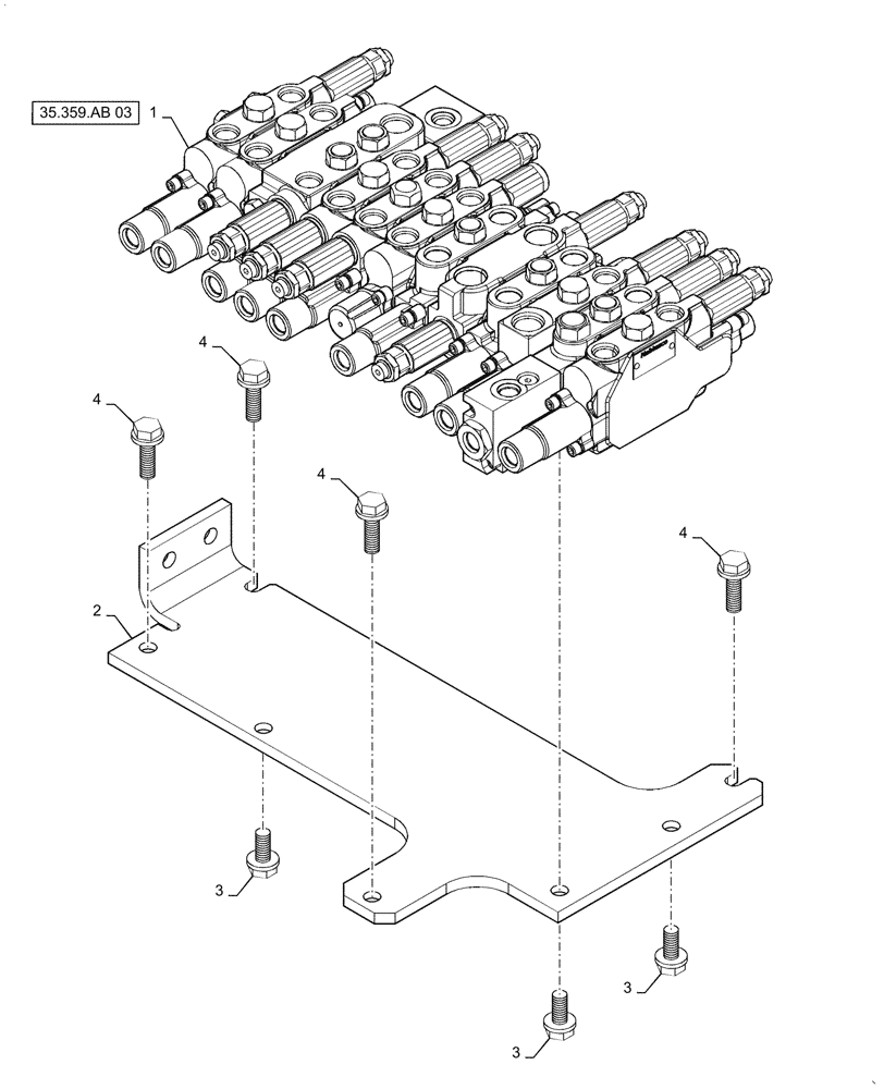 Схема запчастей Case CX31B - (35.359.AB[02]) - VALVE, INSTALL - NIBBLER & BREAKER (35) - HYDRAULIC SYSTEMS