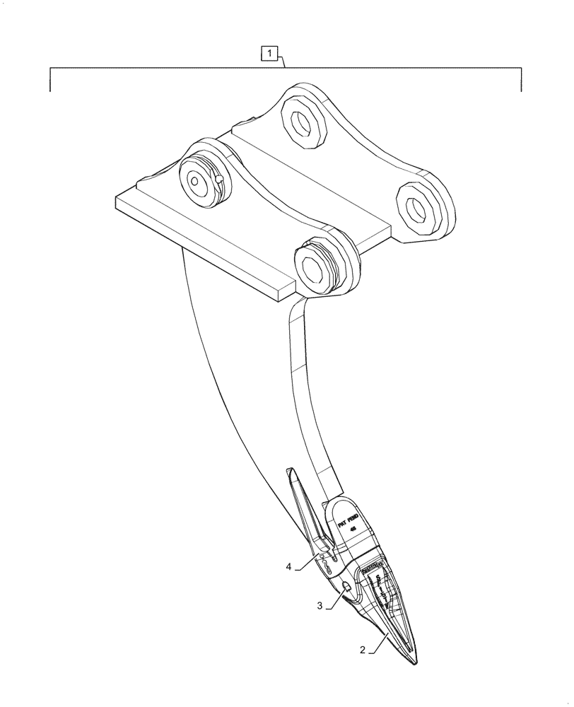 Схема запчастей Case CX75C SR - (95.100.020[01]) - RIPPER TOOTH - NA ONLY (95) - CE ATTACHMENTS