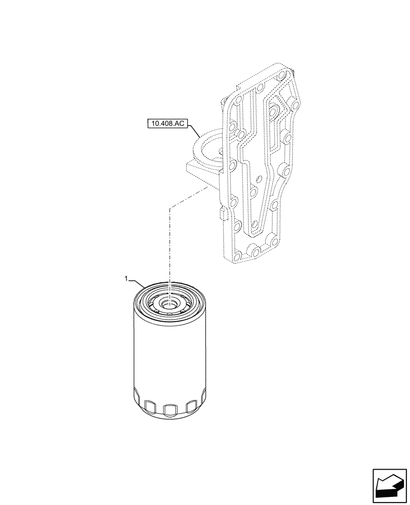 Схема запчастей Case F4HFE413W B003 - (10.304.AE) - ENGINE OIL FILTER (10) - ENGINE