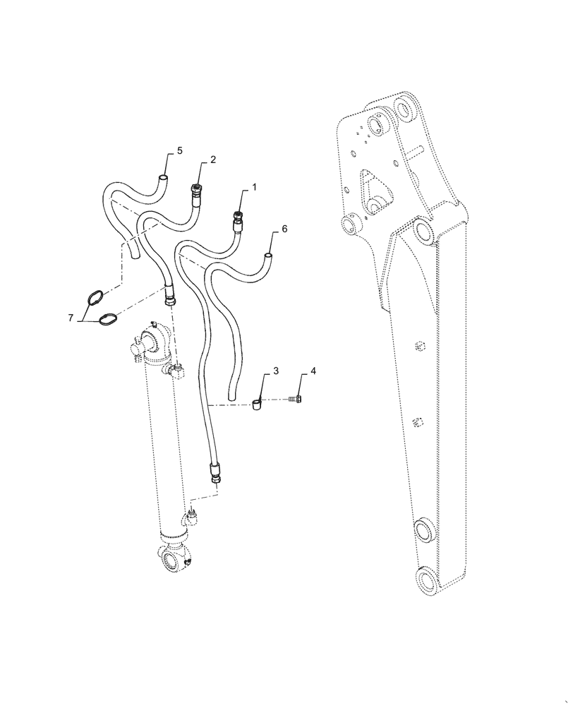 Схема запчастей Case CX31B - (35.738.AE[02]) - HYD. LINE, ARM 1.32M (35) - HYDRAULIC SYSTEMS