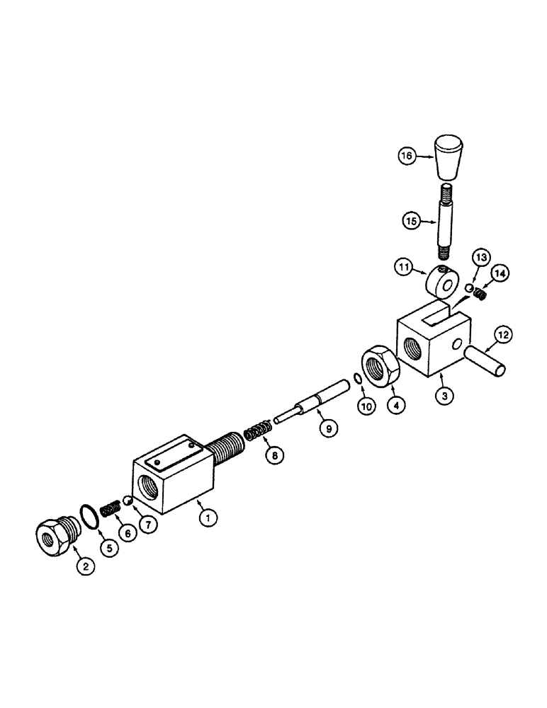 Схема запчастей Case 580SK - (8-264) - SIDESHIFT BACKHOE LOCK VALVE (08) - HYDRAULICS