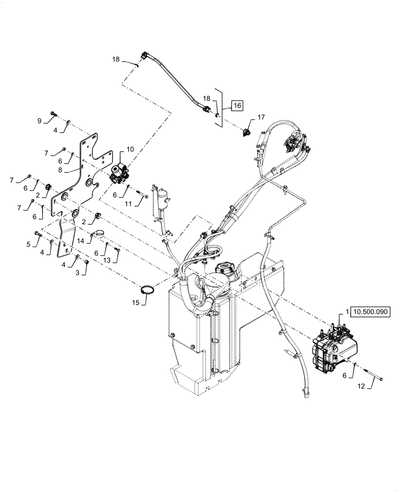 Схема запчастей Case 521G - (10.500.050) - SELECTIVE CATALYTIC REDUCTION CONTROL (10) - ENGINE