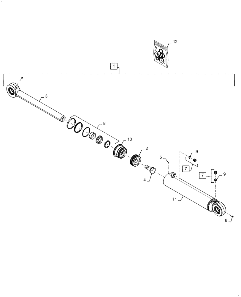 Схема запчастей Case 1650M LGP PAT - (35.741.010[03]) - ANGLE, HYDRAULIC CYLINDER (35) - HYDRAULIC SYSTEMS