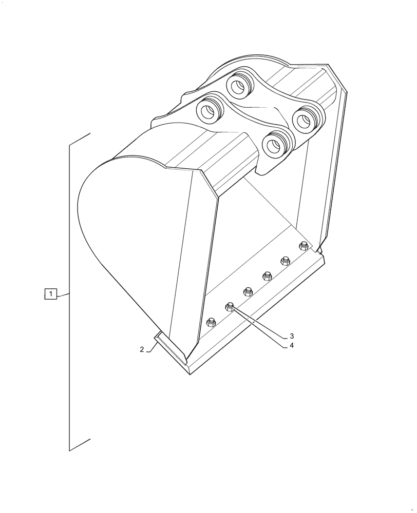 Схема запчастей Case CX75C SR - (95.100.010[02]) - DITCH CLEANING BUCKET - NA ONLY (95) - CE ATTACHMENTS