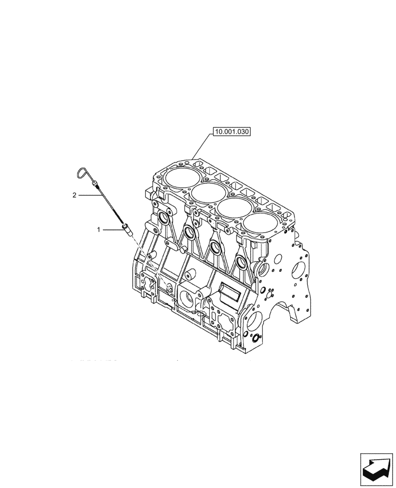 Схема запчастей Case CX57C - (10.304.020) - DIPSTICK & OIL FILL TUBE (10) - ENGINE