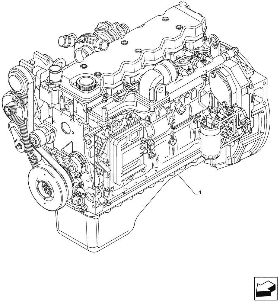 Схема запчастей Case F4HFE613F A012 - (10.001.AD) - ENGINE (10) - ENGINE