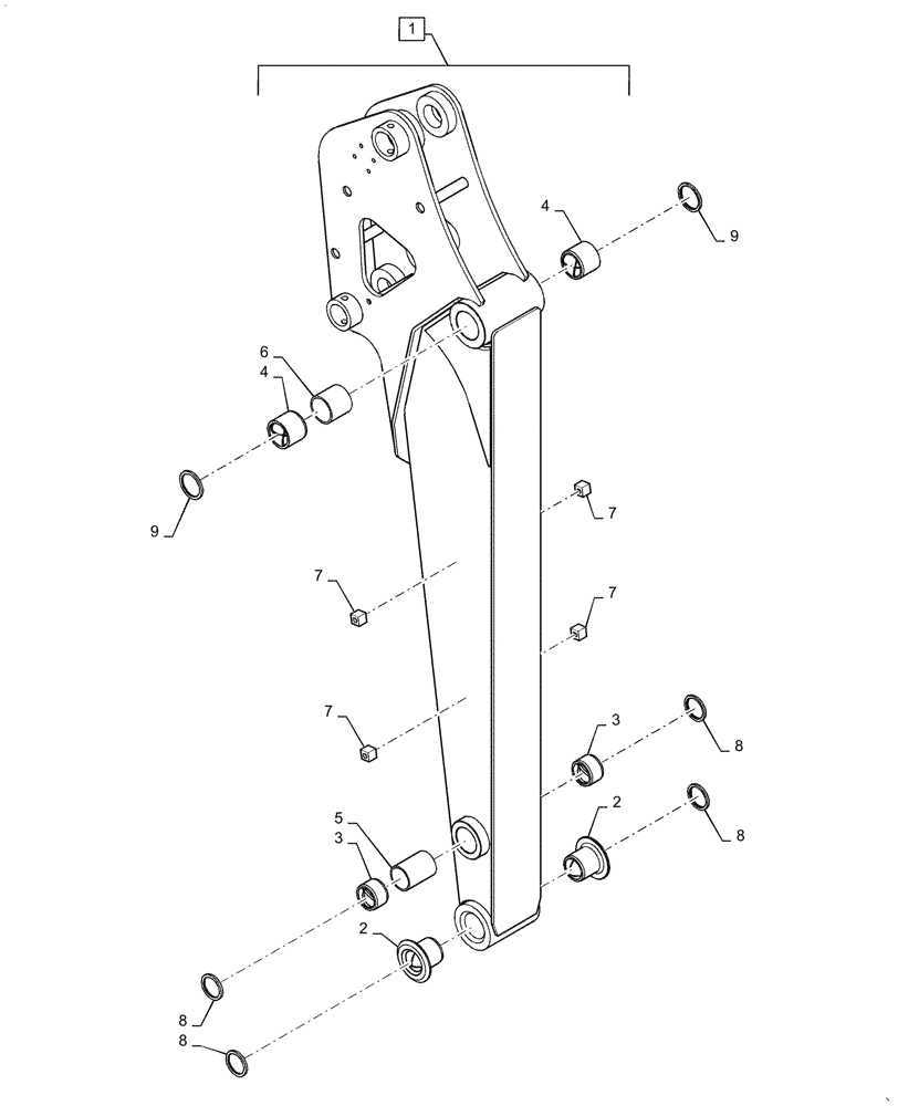 Схема запчастей Case CX31B - (84.912.AA[01]) - ARM, 1.32M (84) - BOOMS, DIPPERS & BUCKETS