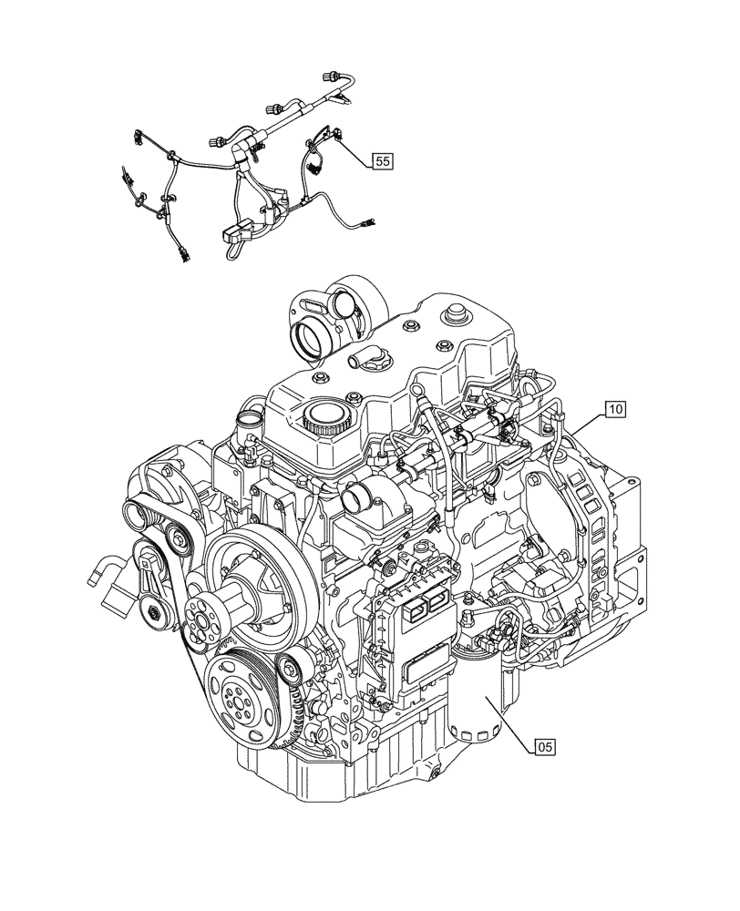 Схема запчастей Case F4HFE413V B001 - (00.000.00) - PICTORIAL INDEX - MAIN SECTIONS (00) - GENERAL & PICTORIAL INDEX