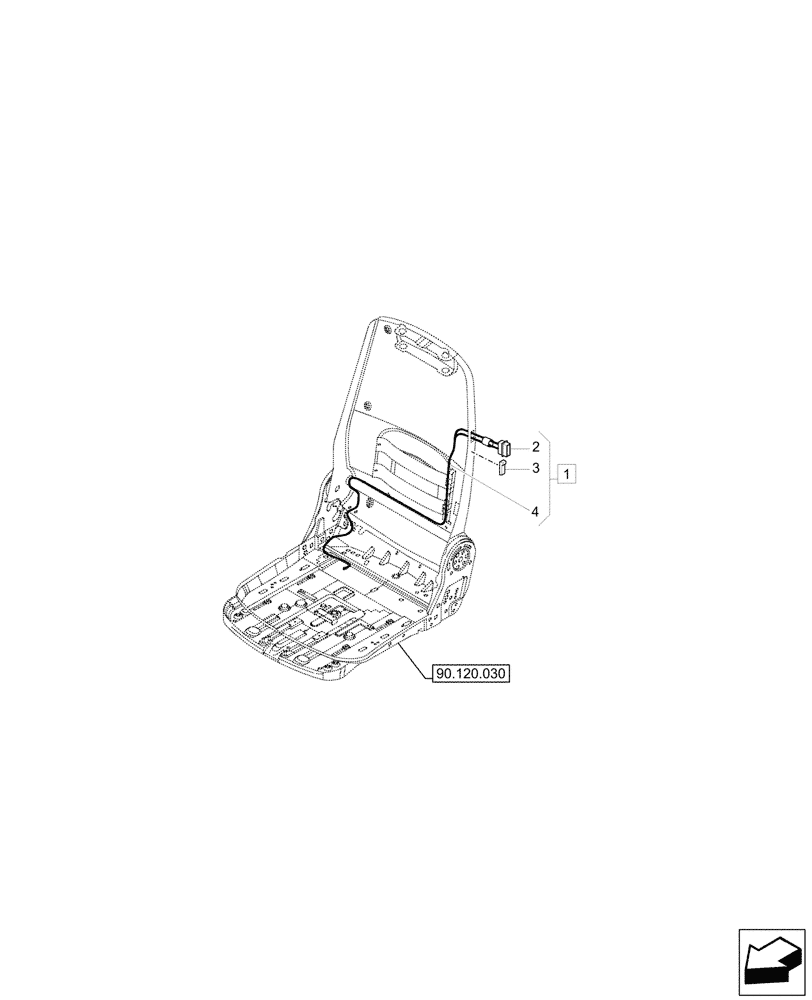 Схема запчастей Case CX60C - (55.512.050) - DRIVER SEAT, HEATED (55) - ELECTRICAL SYSTEMS