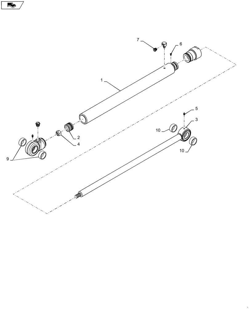 Схема запчастей Case TR320 - (35.701.CB[02]) - HYDRAULIC LIFT CYLINDER, ASN NCM440429 (TR320) (35) - HYDRAULIC SYSTEMS