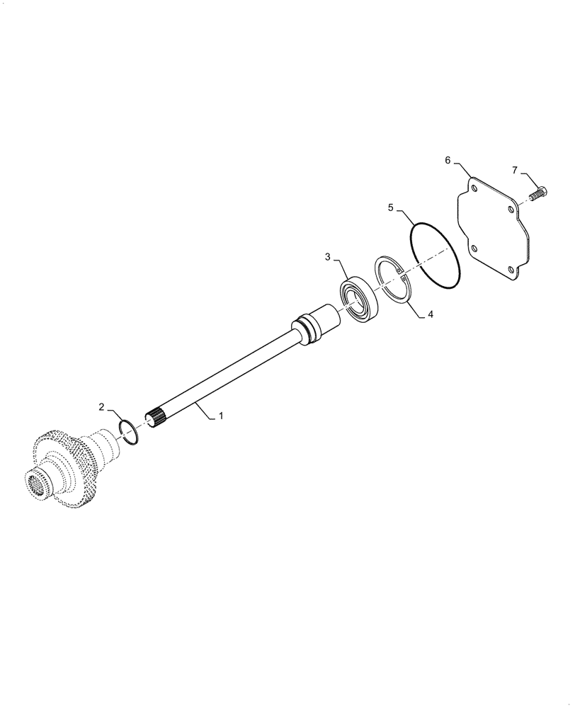 Схема запчастей Case 521G - (21.140.010) - VAR - 424224 - PTO SHAFT ASSEMBLY (21) - TRANSMISSION