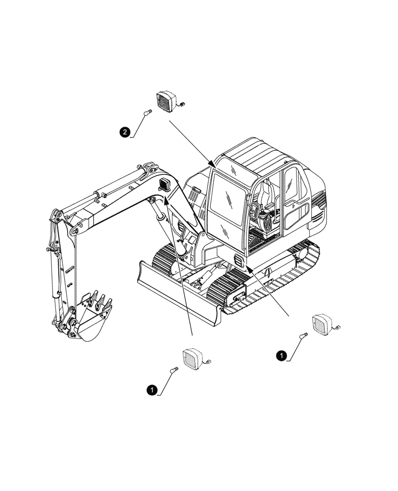 Схема запчастей Case CX60C - (05.100.04[04]) - MAINTENANCE PARTS - BULBS (05) - SERVICE & MAINTENANCE