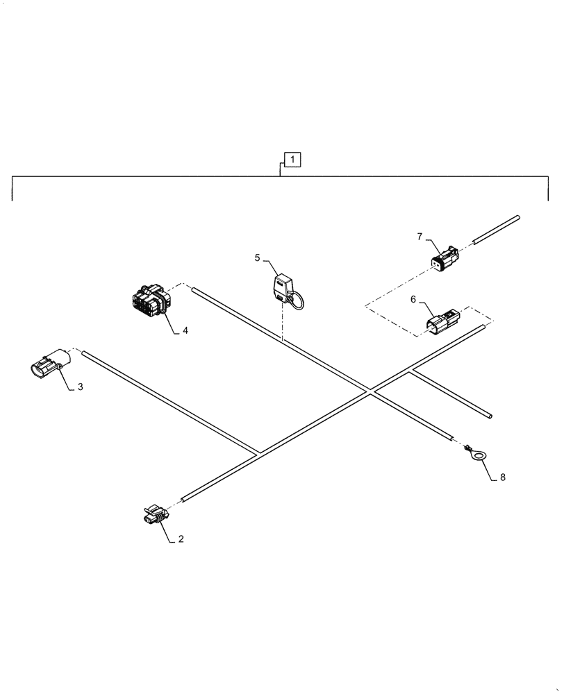 Схема запчастей Case 586H - (55.100.DP[10]) - WIRE HARNESS, SEAT BELT, ALARM (55) - ELECTRICAL SYSTEMS