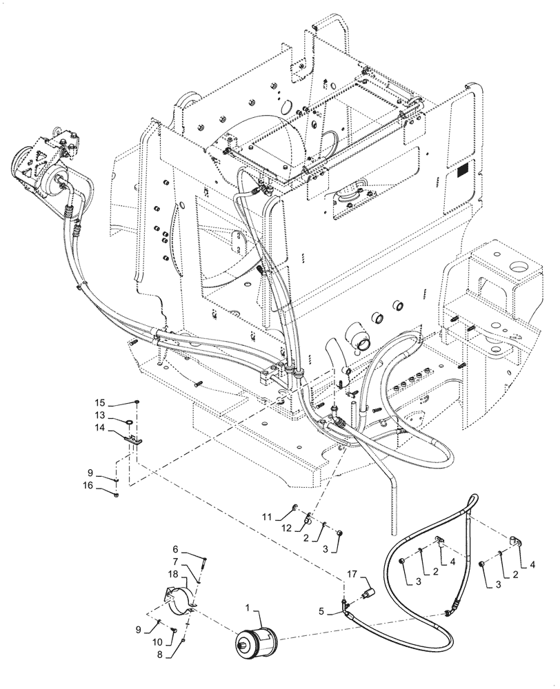 Схема запчастей Case 1021G - (50.200.060) - VAR - 782440 - AIR CONDITIONING, RECEIVER-DRYER (50) - CAB CLIMATE CONTROL