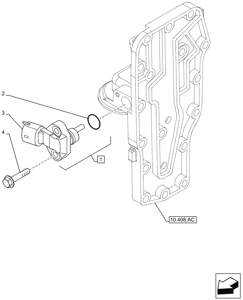 Схема запчастей Case F4HFE613F A012 - (55.013.AD) - ENGINE OIL, SENSOR, PRESSURE (55) - ELECTRICAL SYSTEMS