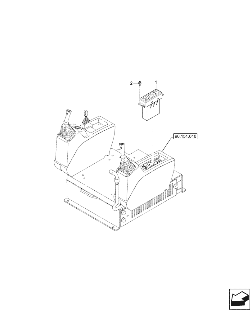 Схема запчастей Case CX60C - (55.051.010) - AIR CONDITIONING, CONTROL UNIT (55) - ELECTRICAL SYSTEMS