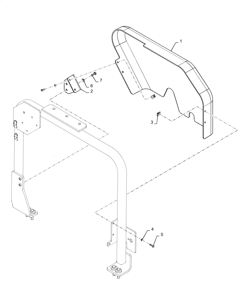 Схема запчастей Case 521G - (10.102.020) - VAR - 782440 - ENGINE DRIVE BELT COVER, W/ AIR CONDITIONING (10) - ENGINE