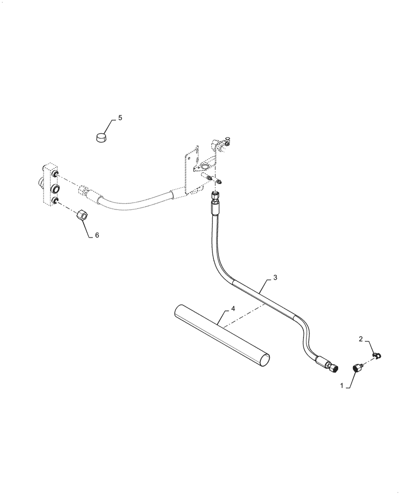 Схема запчастей Case 521G - (41.200.010) - VAR - 482930 - STANDARD STEERING CONTROL LINE (41) - STEERING