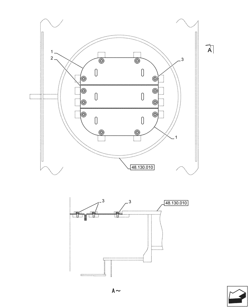 Схема запчастей Case CX750D RTC - (48.130.020) - FRAME, LOWER, COVER (48) - TRACKS & TRACK SUSPENSION