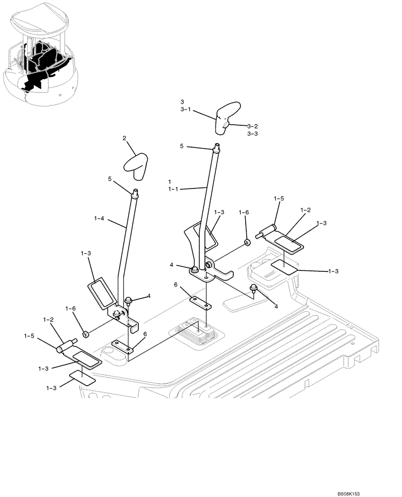 Схема запчастей Case CX50B - (01-038) - LEVER ASSY, CONTROL (PH50M00011F1) (05) - SUPERSTRUCTURE