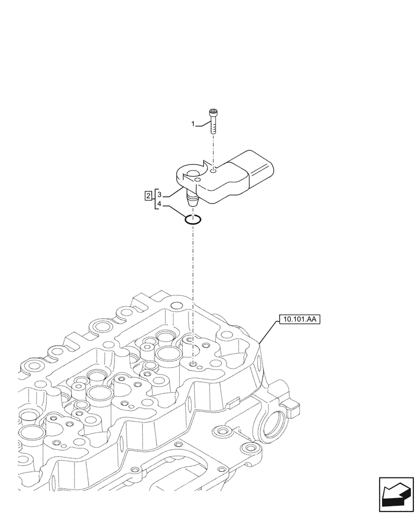 Схема запчастей Case F4HFE413P A008 - (55.014.AD) - AIR INTAKE, SENSOR (55) - ELECTRICAL SYSTEMS