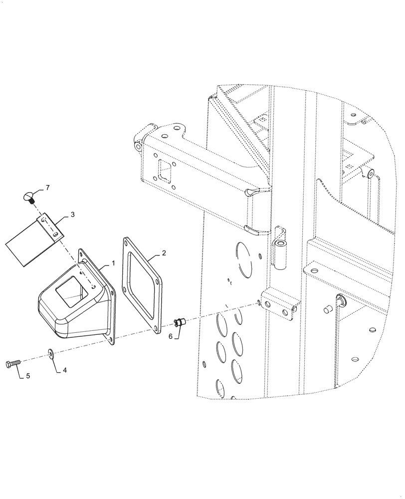 Схема запчастей Case 921G - (90.119.010) - PRESSURE RELIEF VALVE COVER (90) - PLATFORM, CAB, BODYWORK AND DECALS