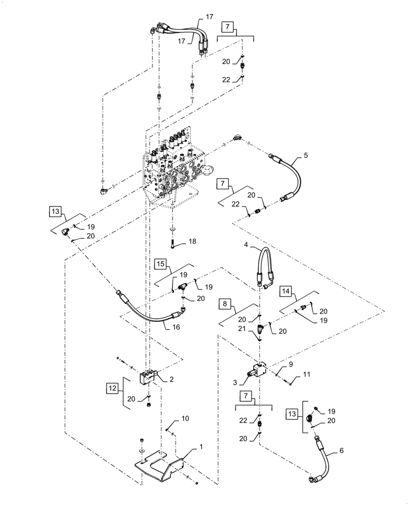 Схема запчастей Case 2050M LGP BD - (35.102.010) - HYDRAULIC SYSTEM, FLUSH, REDUCER, VALVE (35) - HYDRAULIC SYSTEMS