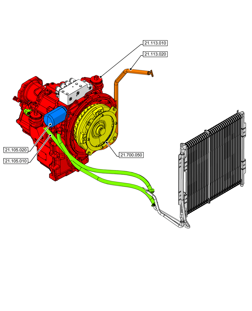 Схема запчастей Case 590SN - (00.000.21[05]) - PICTORIAL INDEX - TRANSMISSION (00) - GENERAL & PICTORIAL INDEX