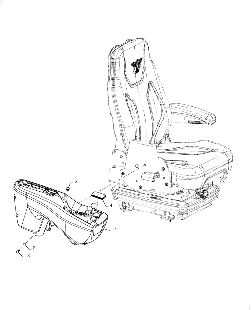 Схема запчастей Case 921G - (90.120.050) - VAR - 734051 - 2-LEVER LOADER CONTROL INSTALLATION (90) - PLATFORM, CAB, BODYWORK AND DECALS