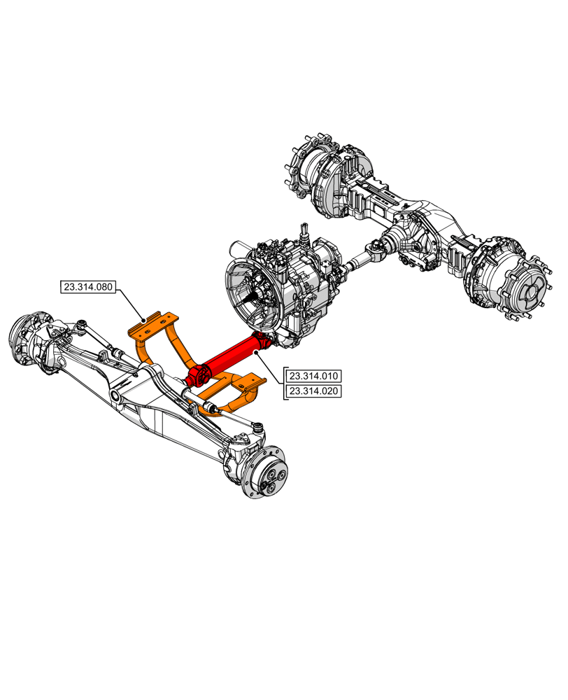 Схема запчастей Case 590SN - (23.000.00[02]) - SECTION INDEX - FOUR WHEEL DRIVE SYSTEM, 4WD (23) - FOUR WHEEL DRIVE SYSTEM