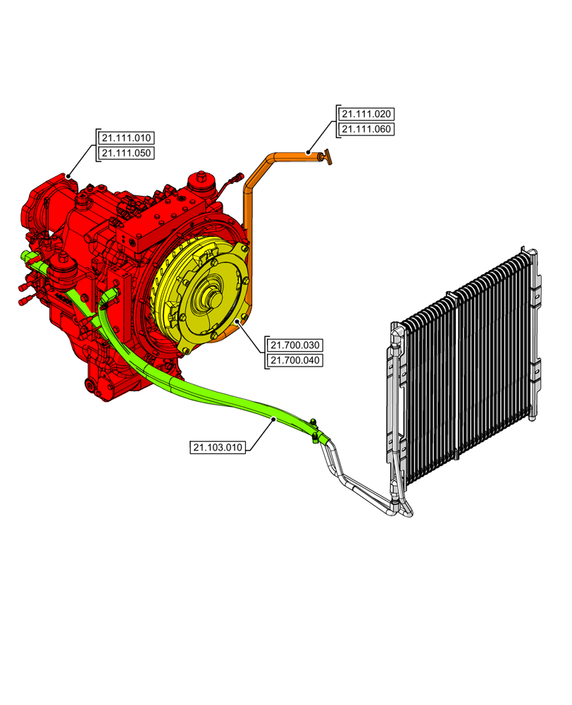 Схема запчастей Case 580SN WT - (00.000.21[03]) - PICTORIAL INDEX - TRANSMISSION, SEMI-POWERSHIFT (00) - GENERAL & PICTORIAL INDEX