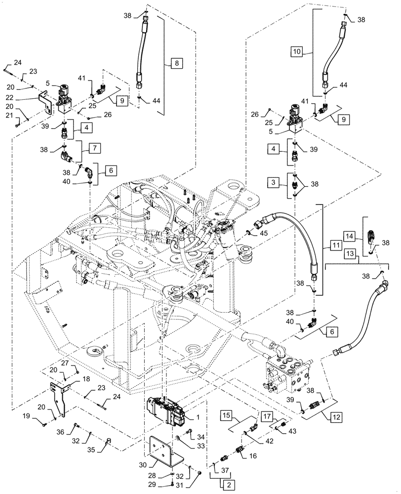 Схема запчастей Case 521G - (41.200.060[01]) - VAR - 482913 - SECONDARY STEERING, W/ JOYSTICK (41) - STEERING