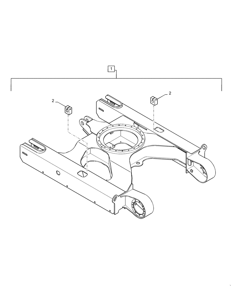 Схема запчастей Case CX31B - (39.100.AB[01]) - FRAME, ASSY, LOW - ANGLE DOZER (39) - FRAMES AND BALLASTING