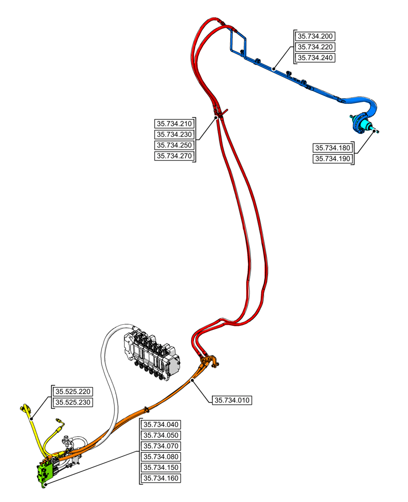 Схема запчастей Case 580SN - (35.000.00[03]) - SECTION INDEX - HYDRAULIC SYSTEMS (35) - HYDRAULIC SYSTEMS