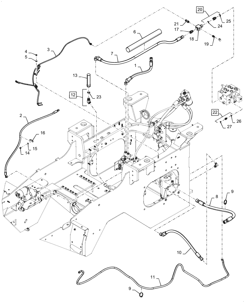 Схема запчастей Case 521G - (41.200.030[01]) - VAR - 482913, 782442 - SECONDARY STEERING PACKAGE (41) - STEERING